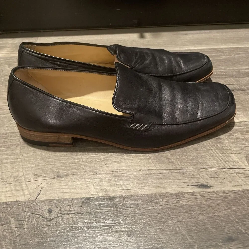 Jimmy Choo London Men’s‎ Black Leather Slip On Loafers Size 42 US 9